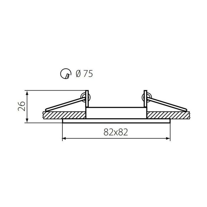 Metall Einbaustrahler Schwarz, Filo