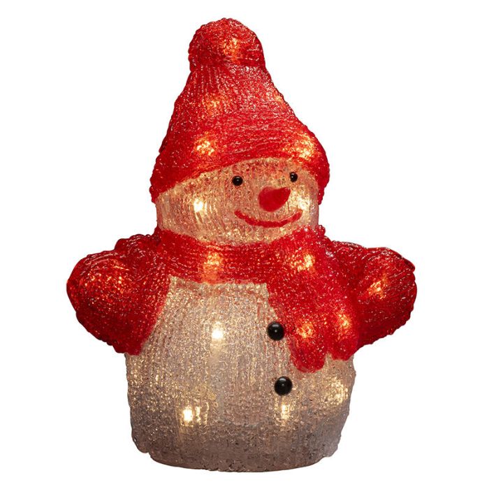 Schneemann mit rotem Hut, 22,5 cm