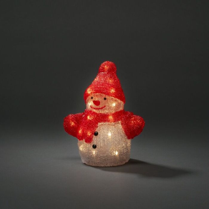 Schneemann mit rotem Hut, 22,5 cm