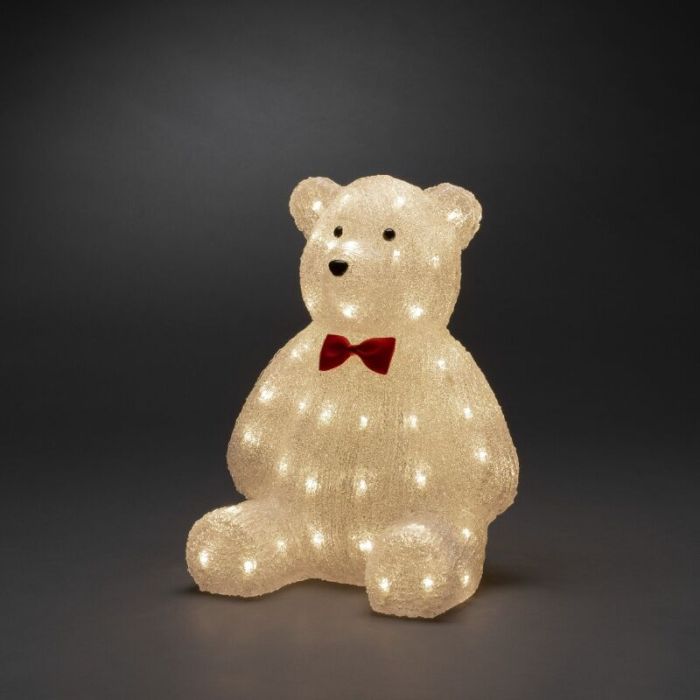 Teddybär mit Schleife, 38 cm, für drinnen und draußen