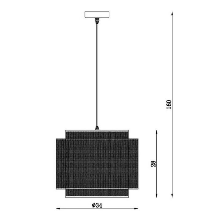 Schwarze Pendelleuchte Modern, Orrin