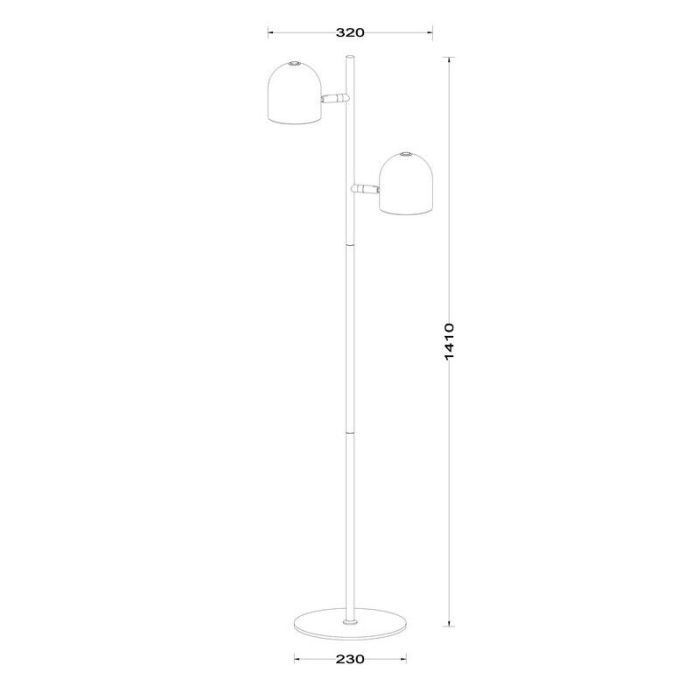 Weiße Stehlampe Modern, Skanska, 5W, 2700K LED, mit Touch-Dimmer