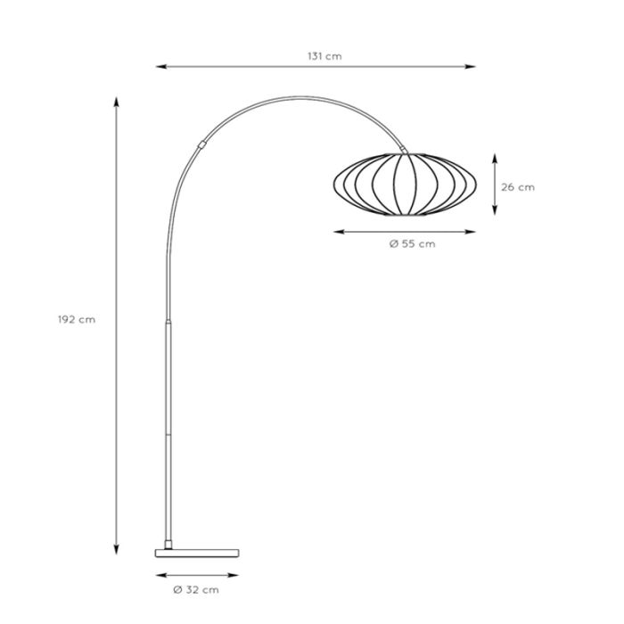 Schwarze Stehlampe Modern, Corina, mit Schalter