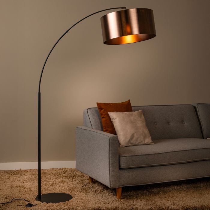Rostfarbene Bogenlampe Modern, Rankos, mit Schalter
