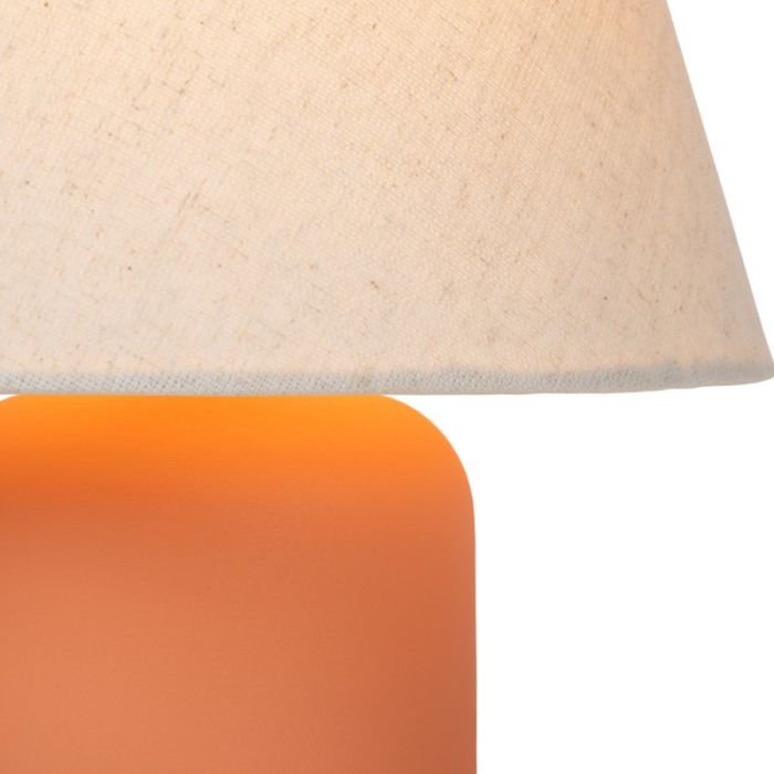 Keramik Tischleuchte Orange, Macia, mit Schalter