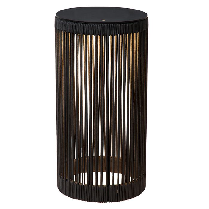 Schwarze aufladbare Stehlampe Modern, Pingi, 3W, 3000K LED, IP44, 3-stufig dimmbar