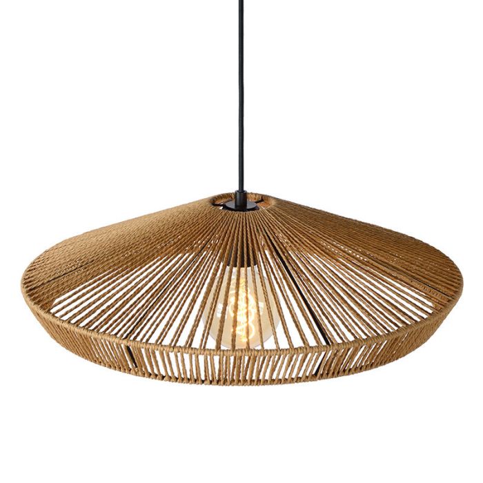 Rattan Pendelleuchte Holz, Yunkai