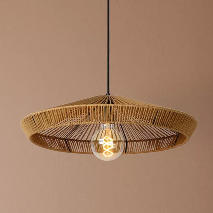 Rattan Pendelleuchte Holz, Yunkai
