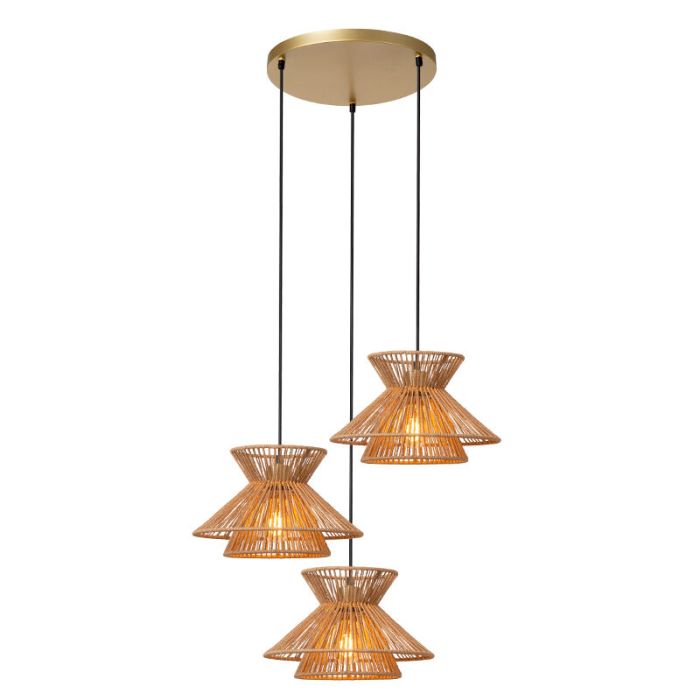 Rattan Pendelleuchte Braun, Tasman