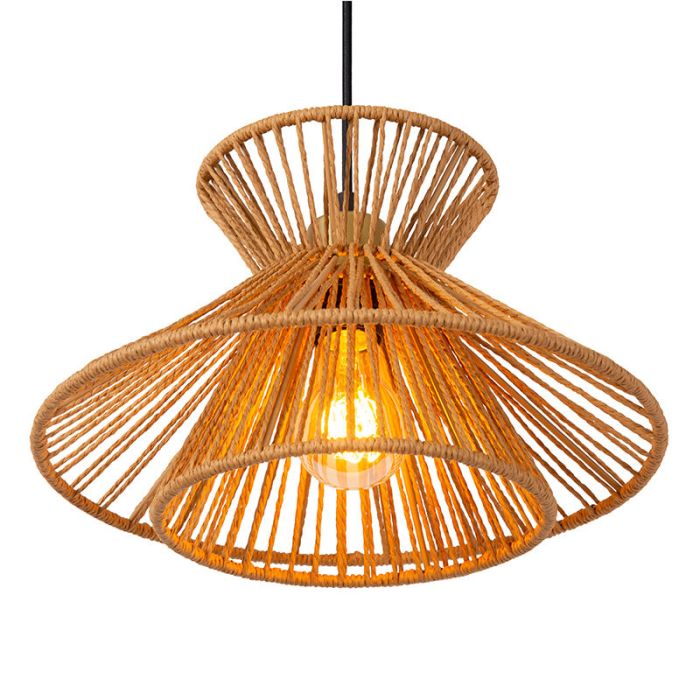 Rattan Pendelleuchte Braun, Tasman