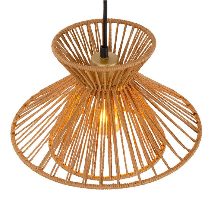 Rattan Pendelleuchte Braun, Tasman