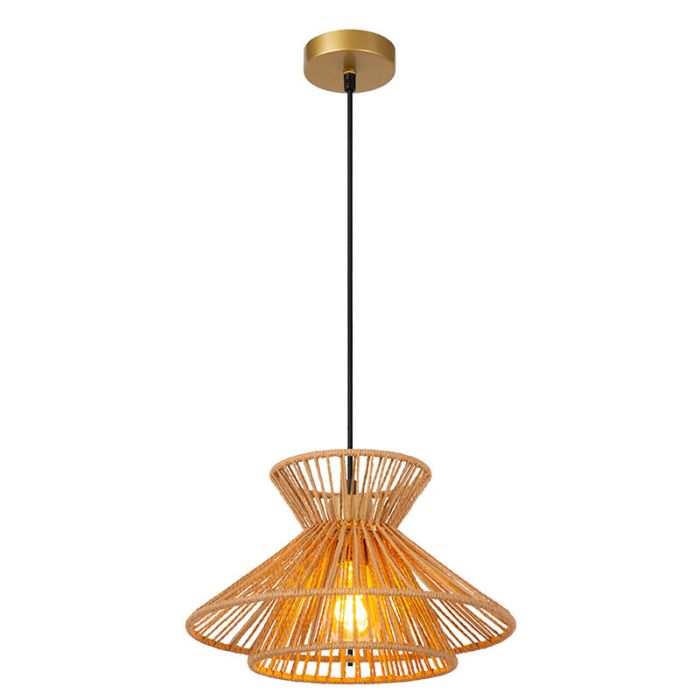 Rattan Pendelleuchte Braun, Tasman