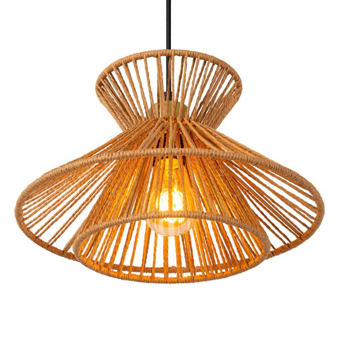 Rattan Pendelleuchte Braun, Tasman