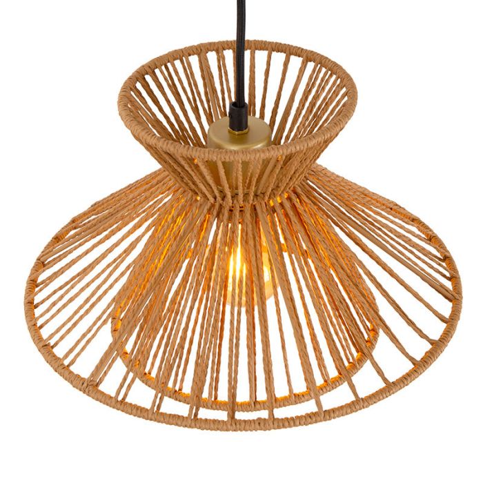 Rattan Pendelleuchte Braun, Tasman
