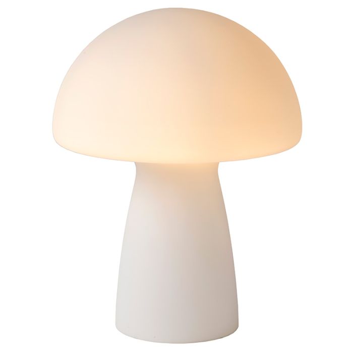 Weiße Tischleuchte Modern, Fungo, mit Schalter