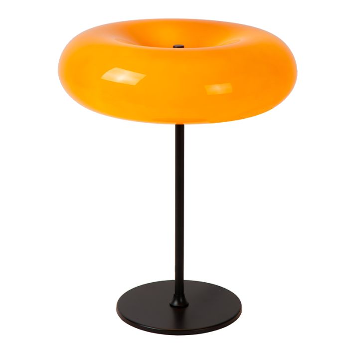 Orangene Tischleuchte Retro, Sentino, mit Schalter