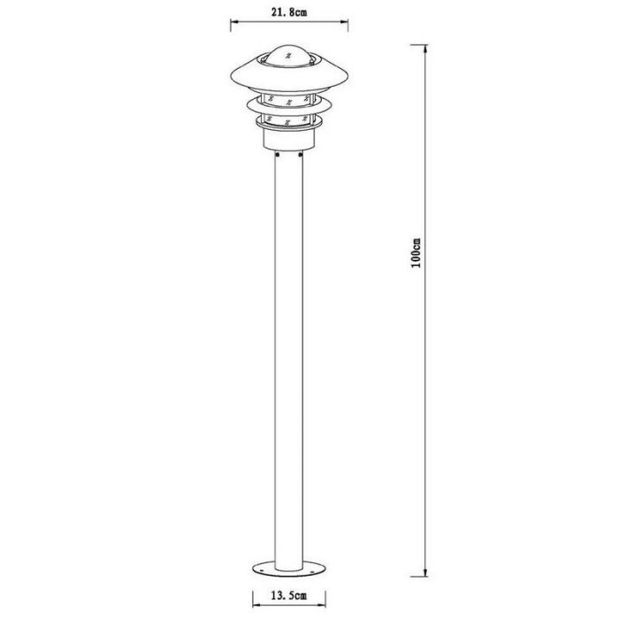 Chrom Mastleuchte Modern, Zico, IP44