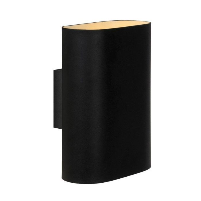 Schwarze Up down Wandleuchte Modern, Ovalis