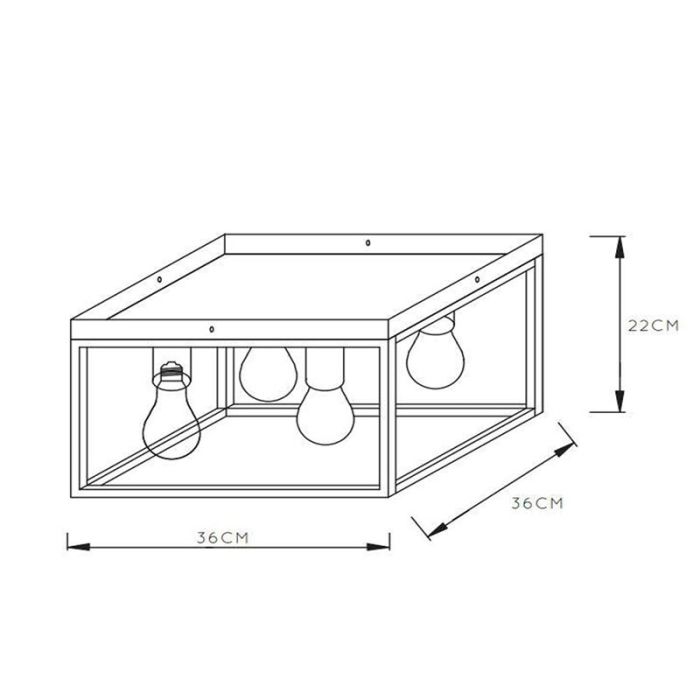 Schwarze Deckenlampe Modern, Ruben