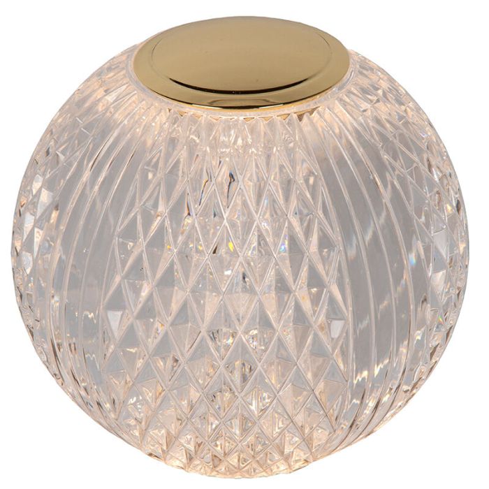 Transparente Tischleuchte Modern, Cintra, 1,5W, 2700K LED, 3-stufig dimmbar