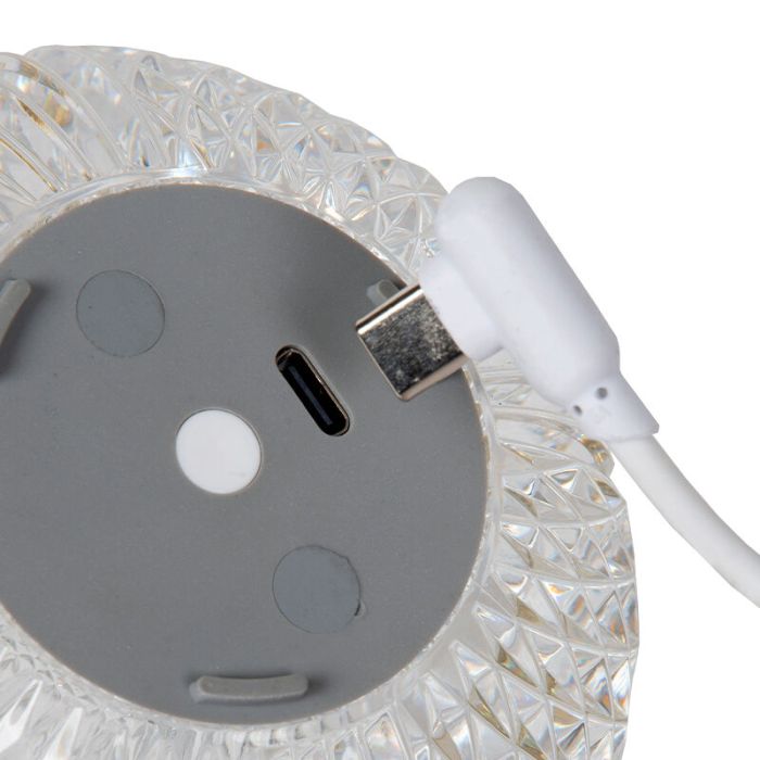 Transparente Tischleuchte Modern, Cintra, 1,5W, 2700K LED, 3-stufig dimmbar