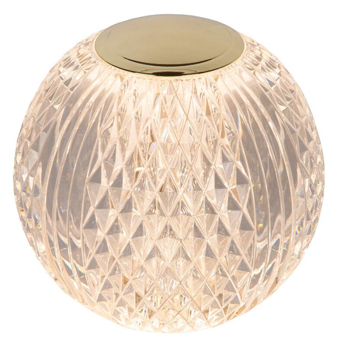 Transparente Tischleuchte Modern, Cintra, 2W, 3000K LED, 3-stufig dimmbar