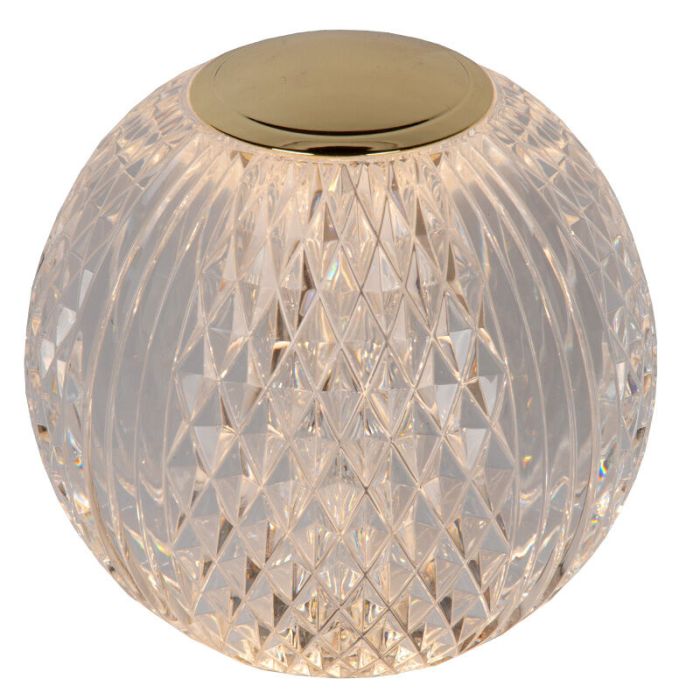 Transparente Tischleuchte Modern, Cintra, 2W, 3000K LED, 3-stufig dimmbar