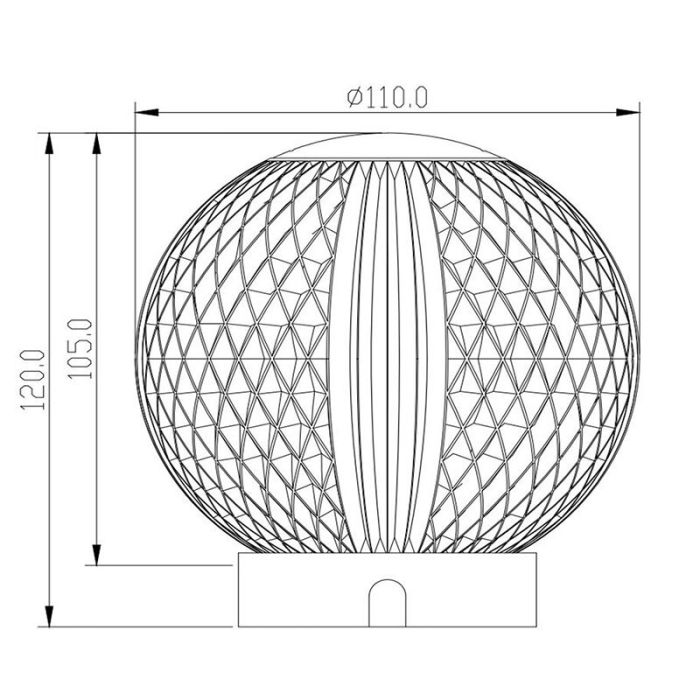 Transparente Tischleuchte Modern, Cintra, 2W, 3000K LED, 3-stufig dimmbar