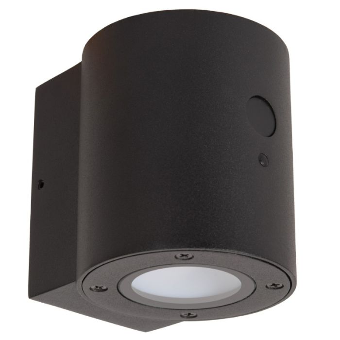Schwarze Solar Außen Wandleuchte Modern, Perth, 1W, 2850K LED, IP65