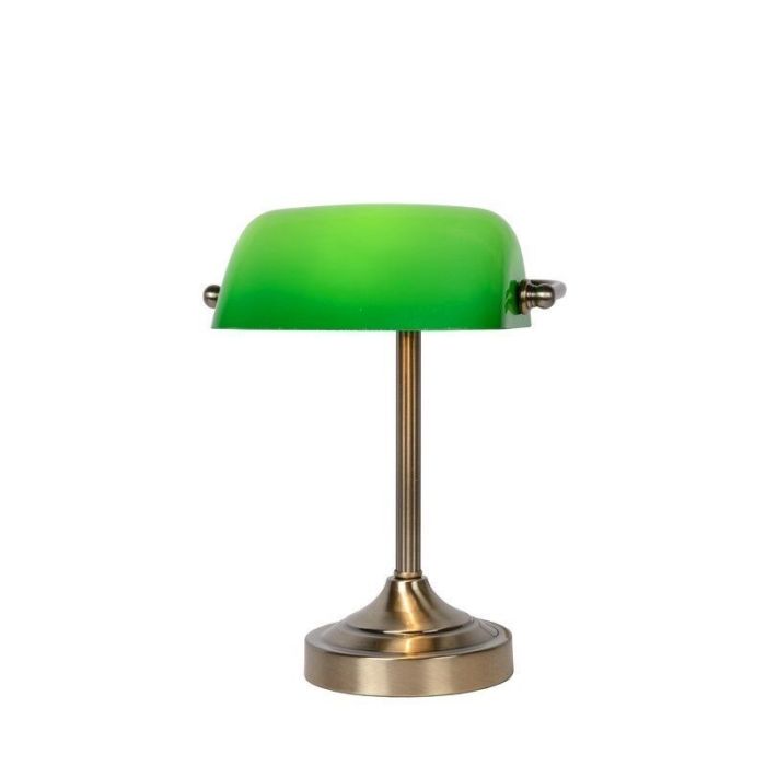 Grüne Bankerlampe Antik, Banker, mit Schalter