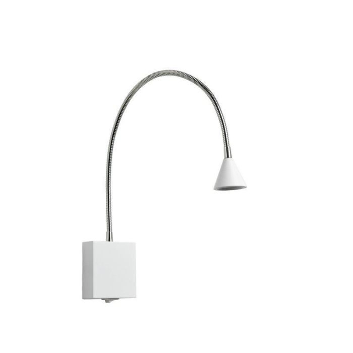 Weiße Wandleuchte Modern, Buddy, 3W, 4000K LED, mit Schalter