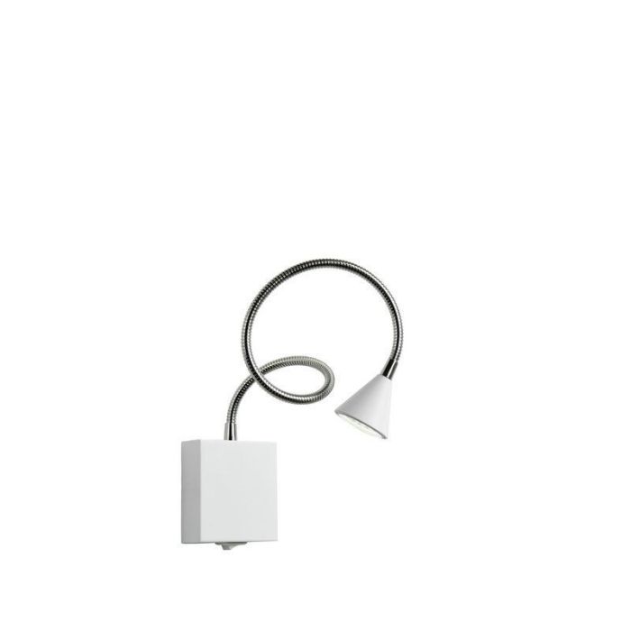 Weiße Wandleuchte Modern, Buddy, 3W, 4000K LED, mit Schalter