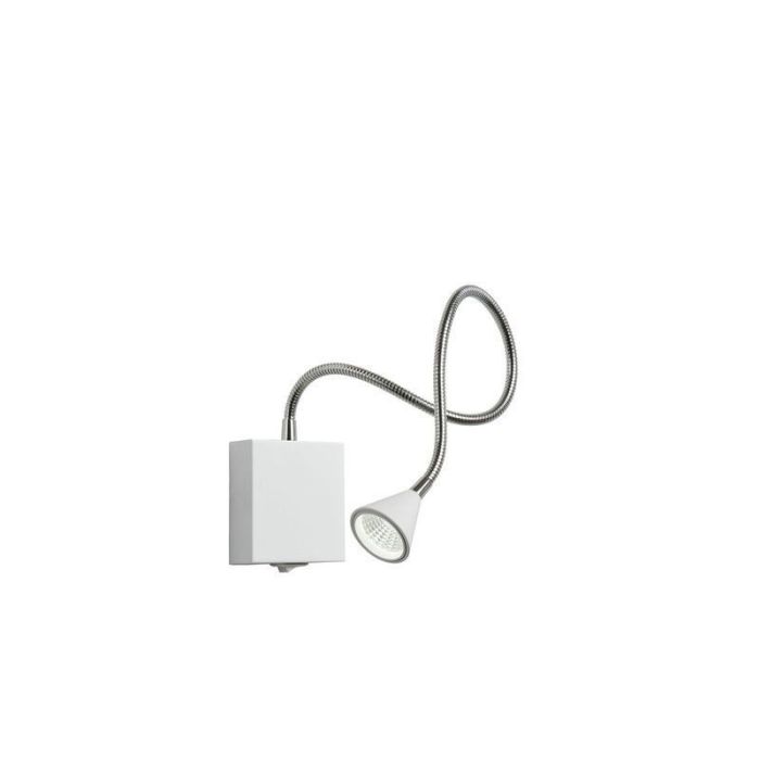 Weiße Wandleuchte Modern, Buddy, 3W, 4000K LED, mit Schalter