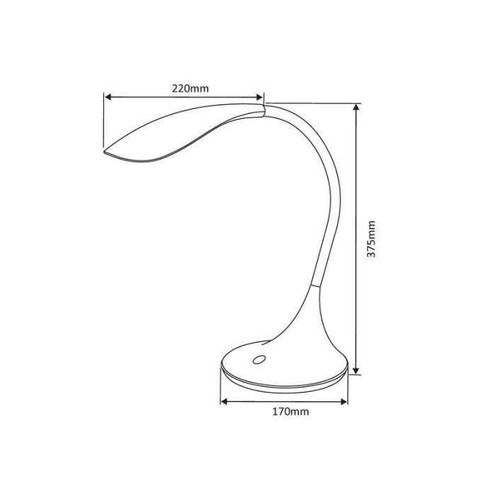 Weiße Schreibtischlampe Modern, Emil, 4,5W, 3000K LED, mit Schalter