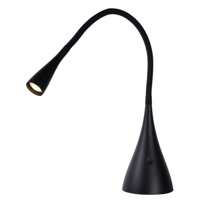Schwarze Schreibtischlampe Modern, Zozy, 3W, 3000K LED, 3-stufig dimmbar