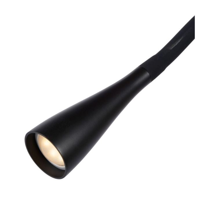 Schwarze Leselampe Stehlampe Modern, Zozy, 3W, 3000K LED, 3-stufig dimmbar