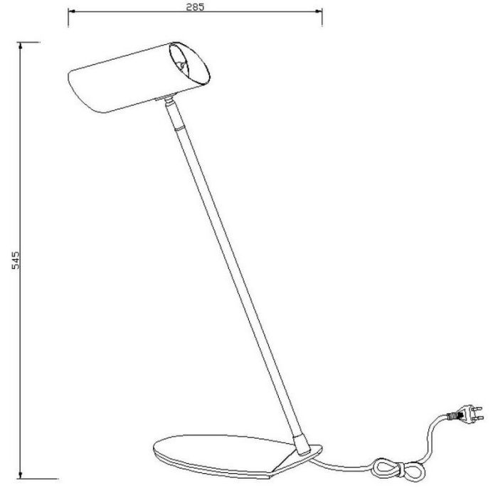 Weiße Schreibtischlampe Modern, Hester, mit Schalter