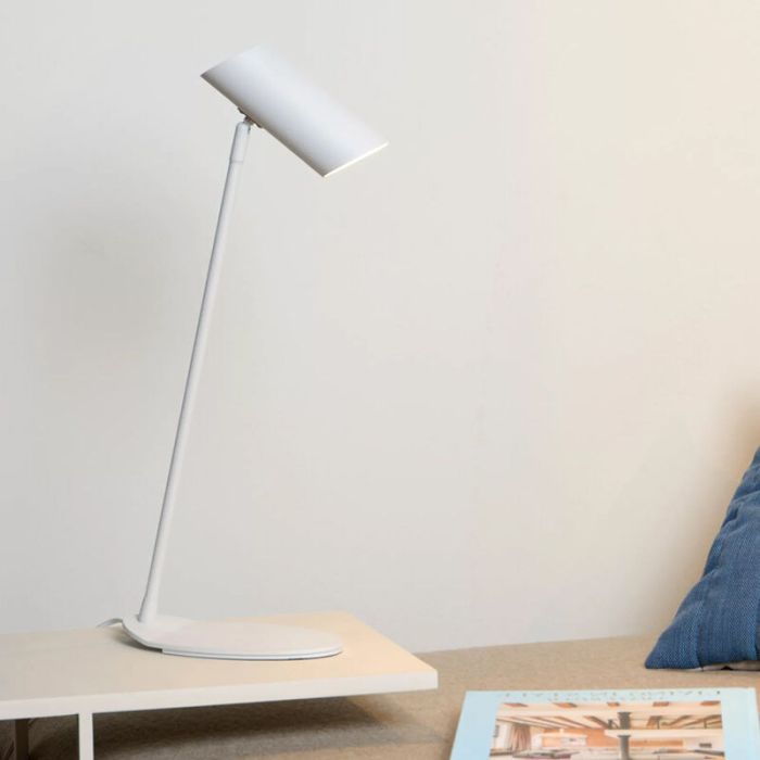 Weiße Schreibtischlampe Modern, Hester, mit Schalter