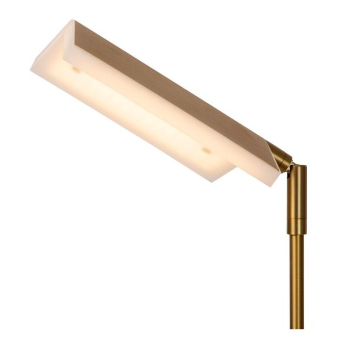 Messing Leselampe Stehlampe Modern, Aaron, 12W, 2700K LED, mit Touch-Dimmer