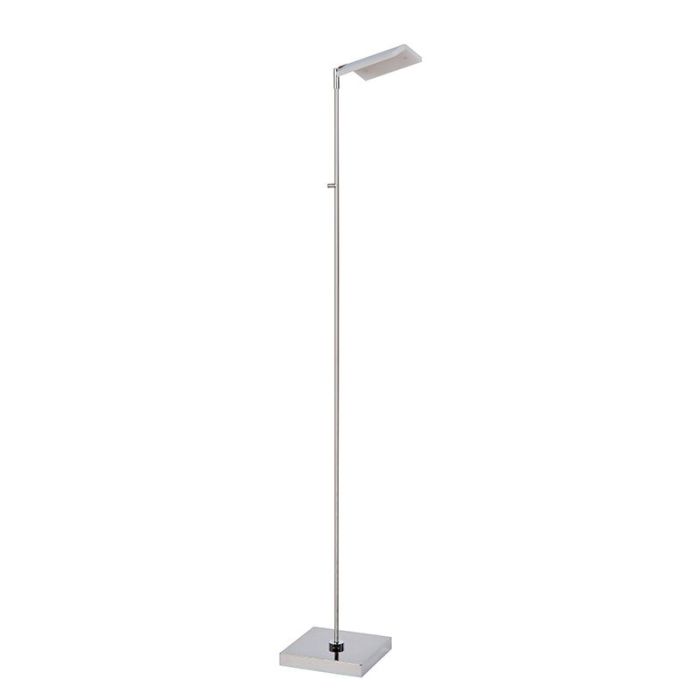 Chrom Leselampe Stehlampe Modern, Aaron, 12W, 2700K LED, mit Touch-Dimmer