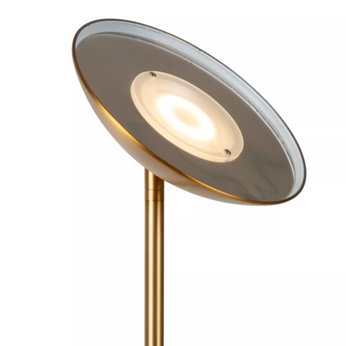Messing Leselampe Stehlampe Modern, Zenith, 20W, 3000K LED, mit Touch-Dimmer