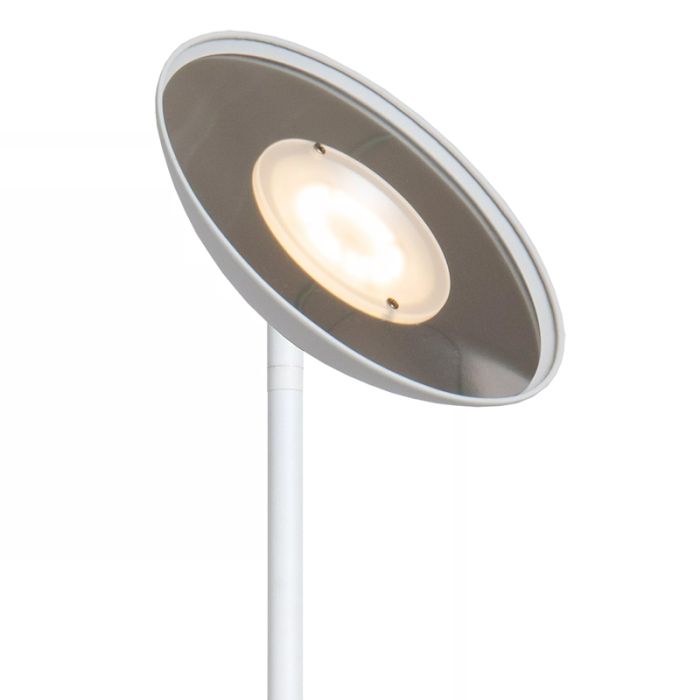 Weiße Leselampe Stehlampe Modern, Zenith, 20W, 3000K LED, mit Touch-Dimmer