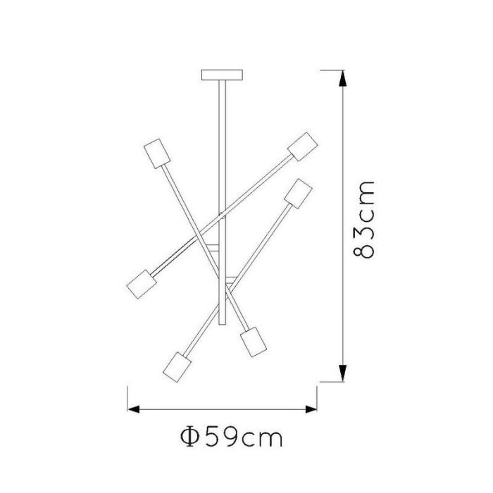 Nickel Deckenlampe Modern, Lester