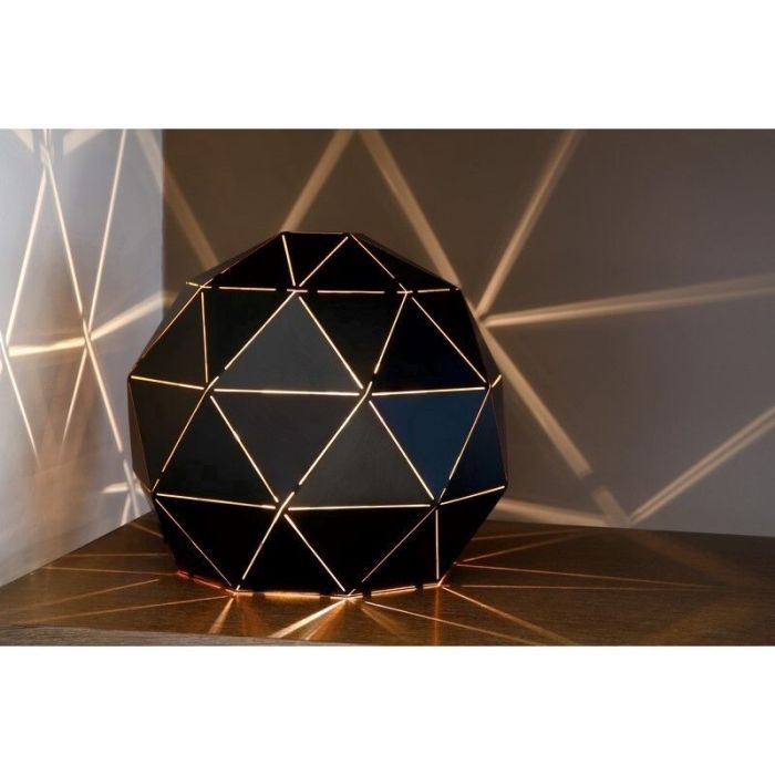 Schwarze Tischleuchte Modern, Otona, mit Schalter
