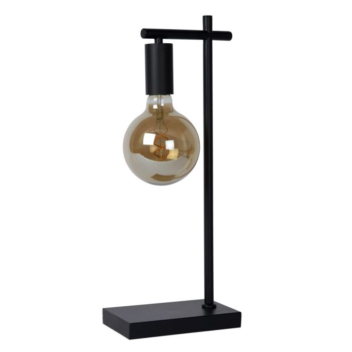 Schwarze Tischleuchte Modern, Leanne, mit Schalter