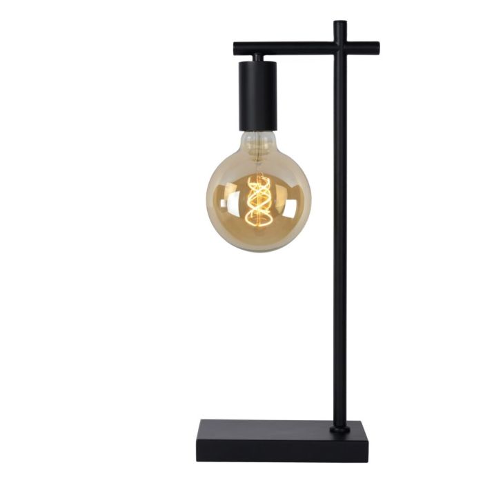Schwarze Tischleuchte Modern, Leanne, mit Schalter