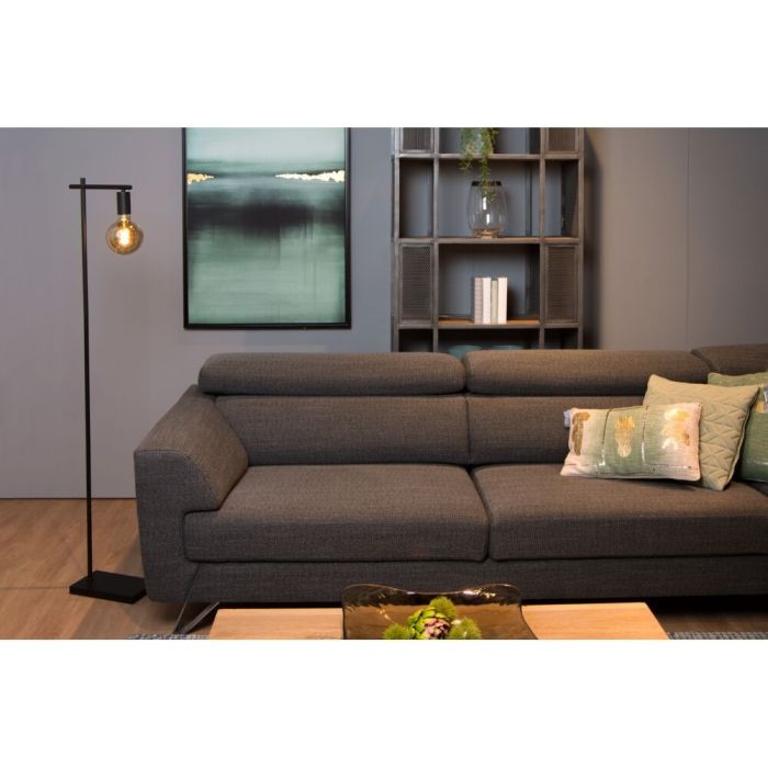 Schwarze Stehlampe Modern, Leanne, mit Schalter