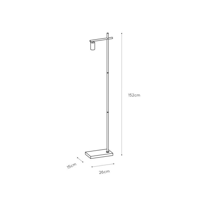 Schwarze Stehlampe Modern, Leanne, mit Schalter