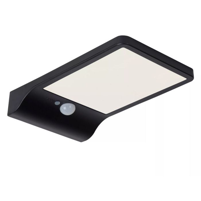 Schwarze Außen Wandleuchte mit Bewegungsmelder Modern, Basic, 3W, 2700K LED, IP44