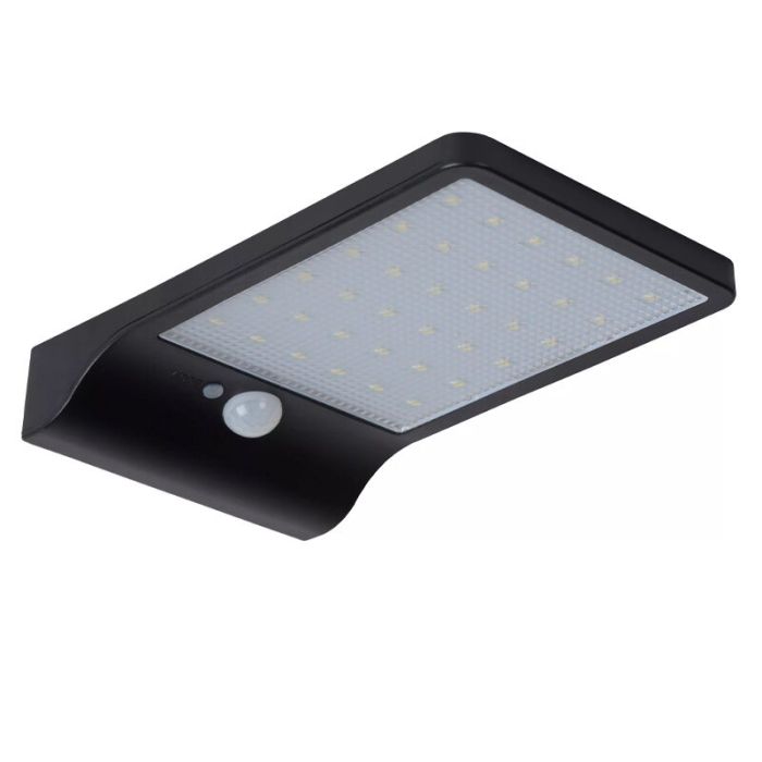 Schwarze Außen Wandleuchte mit Bewegungsmelder Modern, Basic, 3W, 2700K LED, IP44
